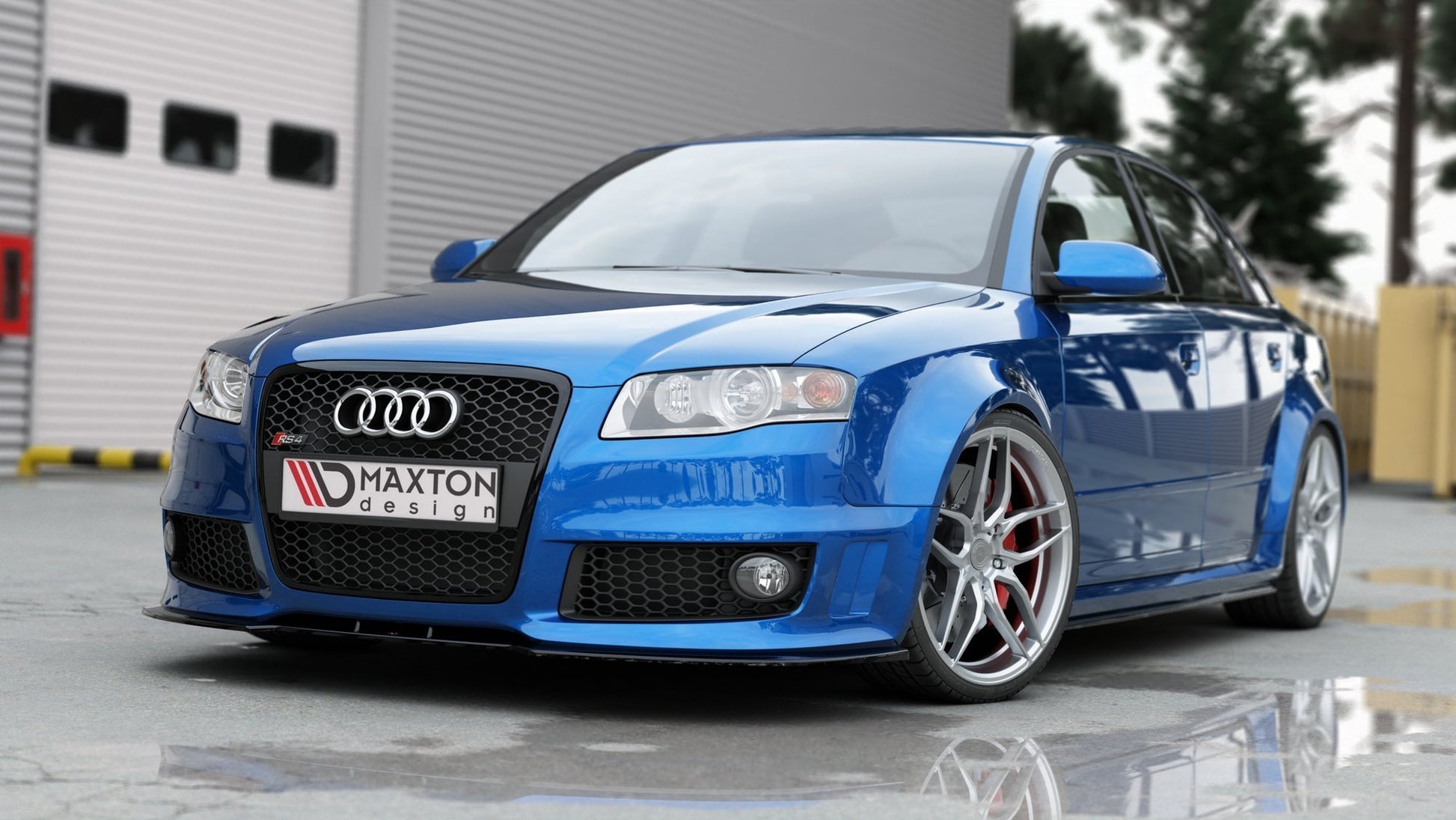 Front Ansatz V.2 für Audi RS4 B7 schwarz matt
