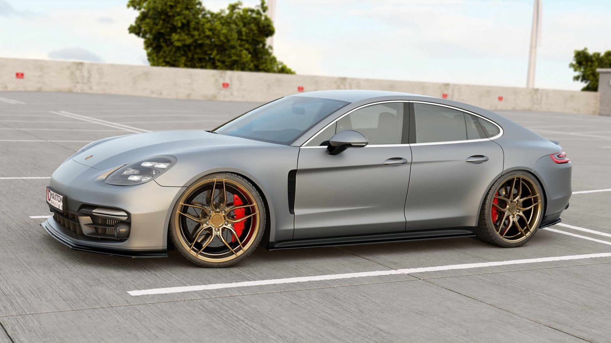 Seitenschweller Ansatz für Porsche Panamera GTS 971 schwarz matt