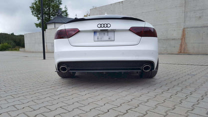 Mittlerer Diffusor Heck Ansatz für AUDI A5 S-LINE Facelift DTM LOOK Carbon Look