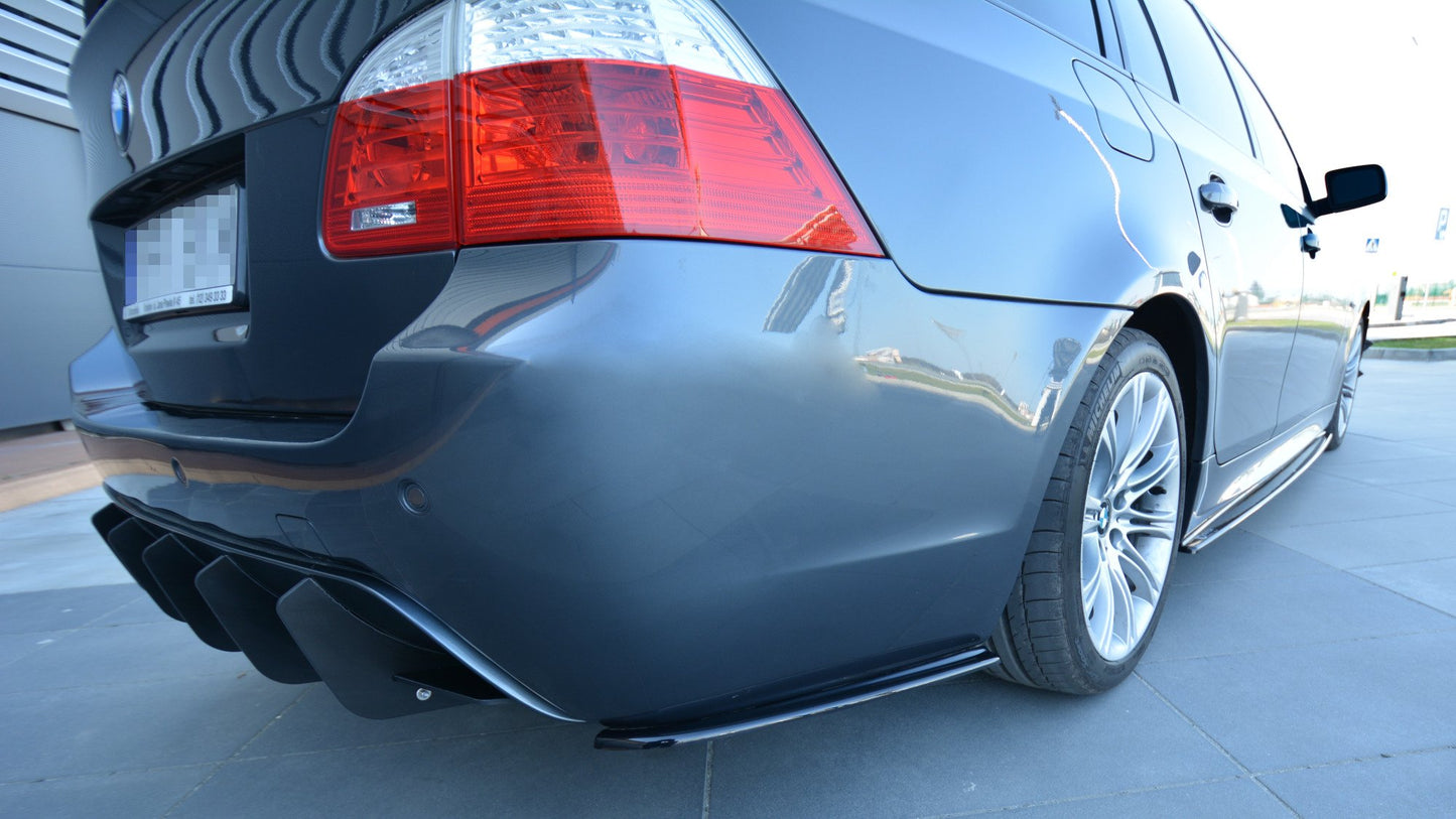 Heck Ansatz Flaps Diffusor für BMW 5er E60/E61 M Paket Carbon Look