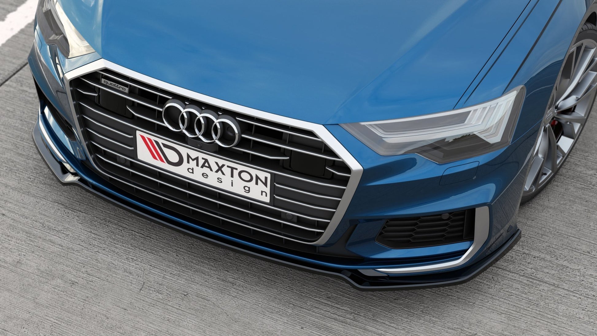 Front Ansatz V.1 für Audi A6 S-Line / S6 C8  schwarz Hochglanz