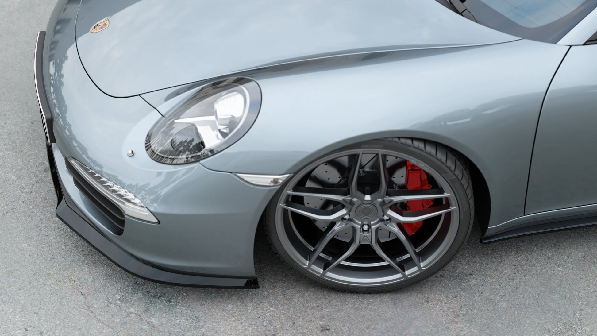 Front Ansatz V.2 für Porsche 911 Carrera 991 schwarz Hochglanz