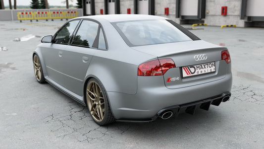 Diffusor Heck Ansatz für Audi RS4 B7 Carbon Look