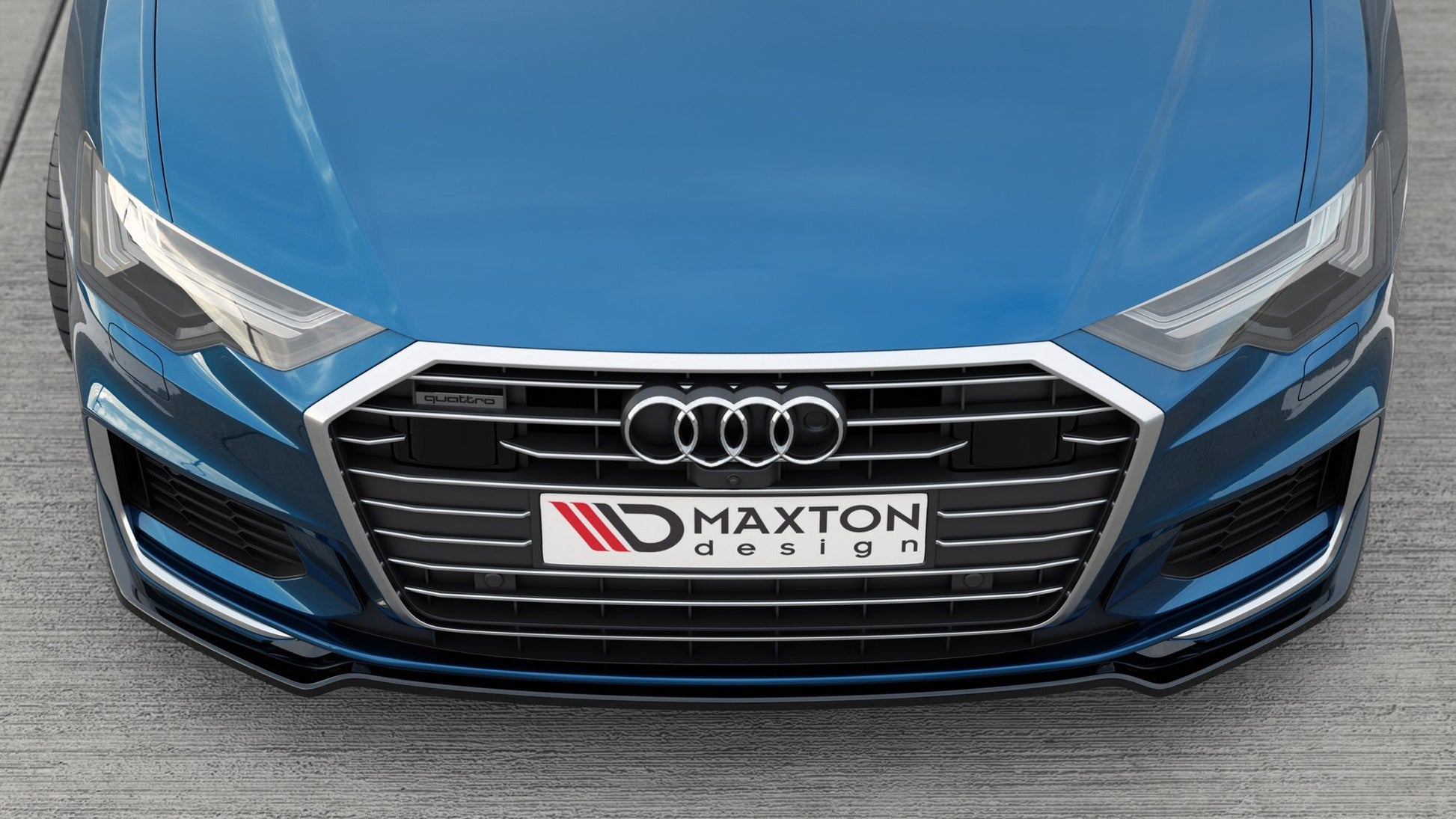 Front Ansatz V.1 für Audi A6 S-Line / S6 C8  schwarz Hochglanz