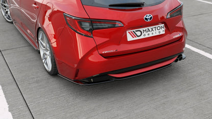 Heck Ansatz Flaps Diffusor für Toyota Corolla XII Touring Sports Carbon Look