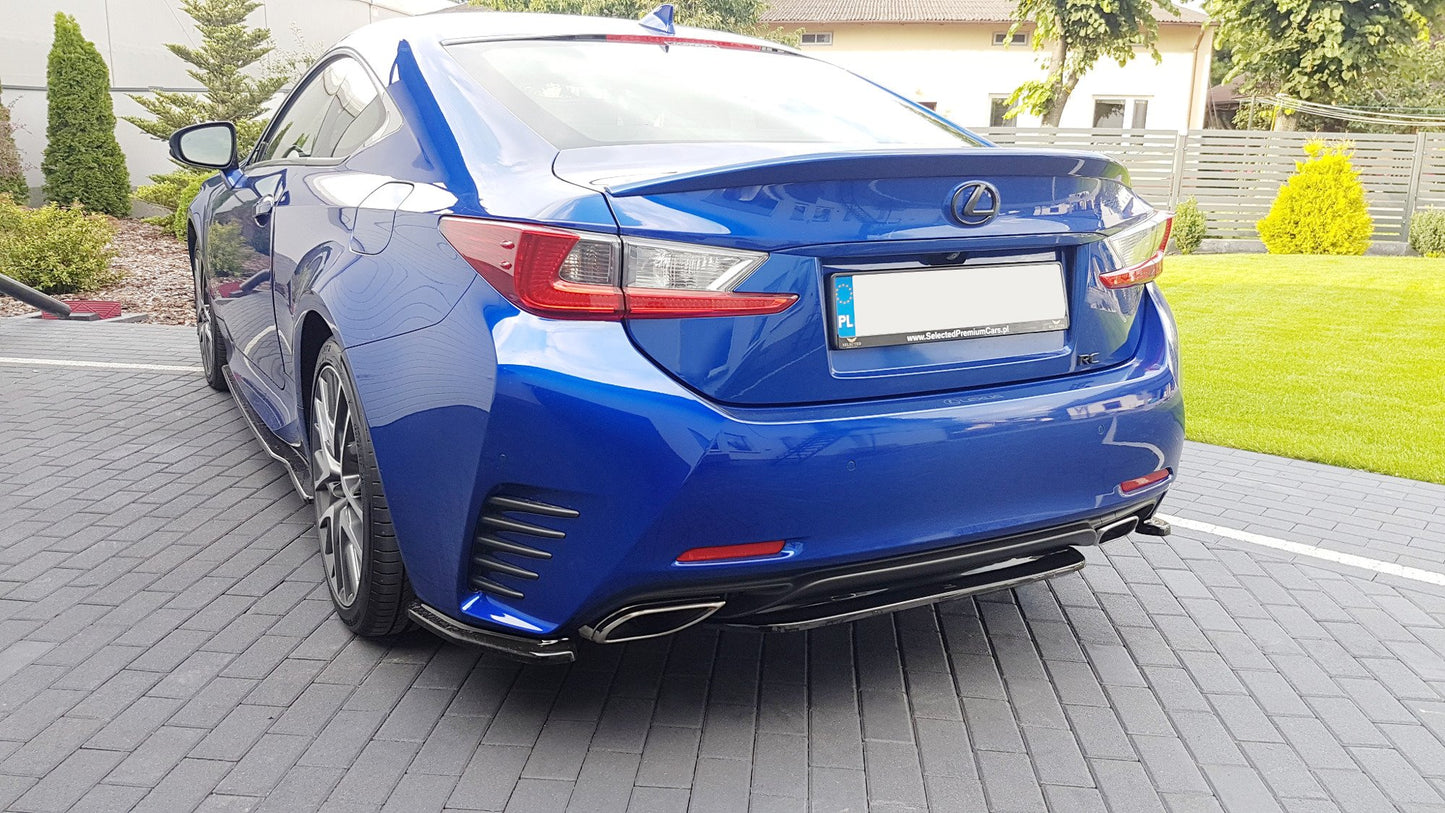 Mittlerer Diffusor Heck Ansatz für Lexus Rc  schwarz Hochglanz