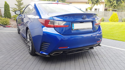 Mittlerer Diffusor Heck Ansatz für Lexus Rc  schwarz Hochglanz
