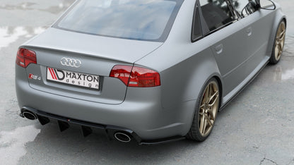 Diffusor Heck Ansatz für Audi RS4 B7 schwarz Hochglanz