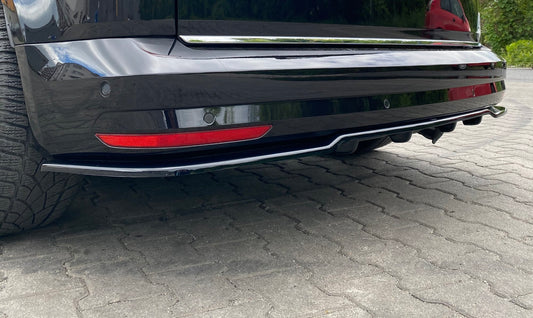 Mittlerer Diffusor Heck Ansatz DTM Look für Volkswagen Caddy Mk. 4 schwarz matt