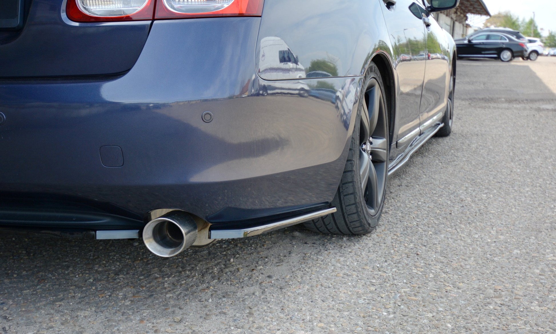 Heck Ansatz Flaps Diffusor für LEXUS GS MK.3 schwarz Hochglanz