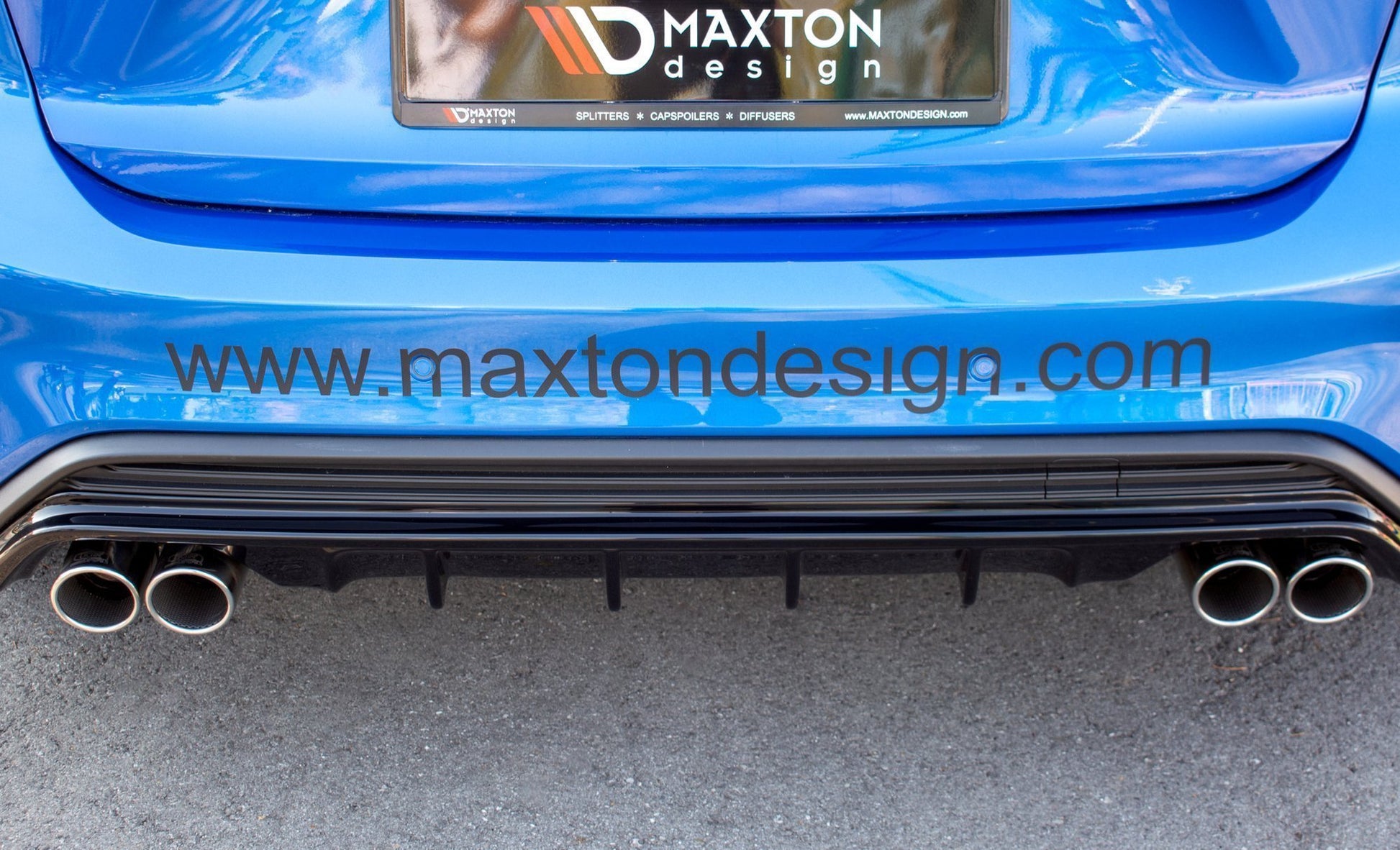 Diffusor Heck Ansatz für Ford Focus Mk4 St-line Carbon Look