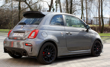 Spoiler CAP für FIAT 500 ABARTH MK1 FACELIFT Carbon Look