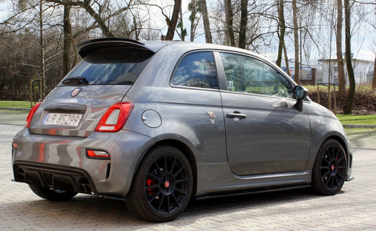 Spoiler CAP für FIAT 500 ABARTH MK1 FACELIFT Carbon Look