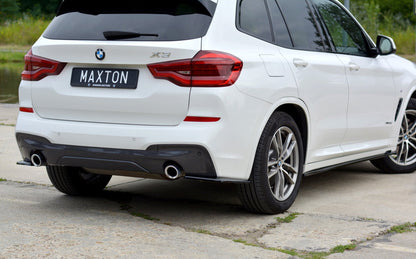 Heck Ansatz Flaps Diffusor für BMW X3 G01 M Paket schwarz matt