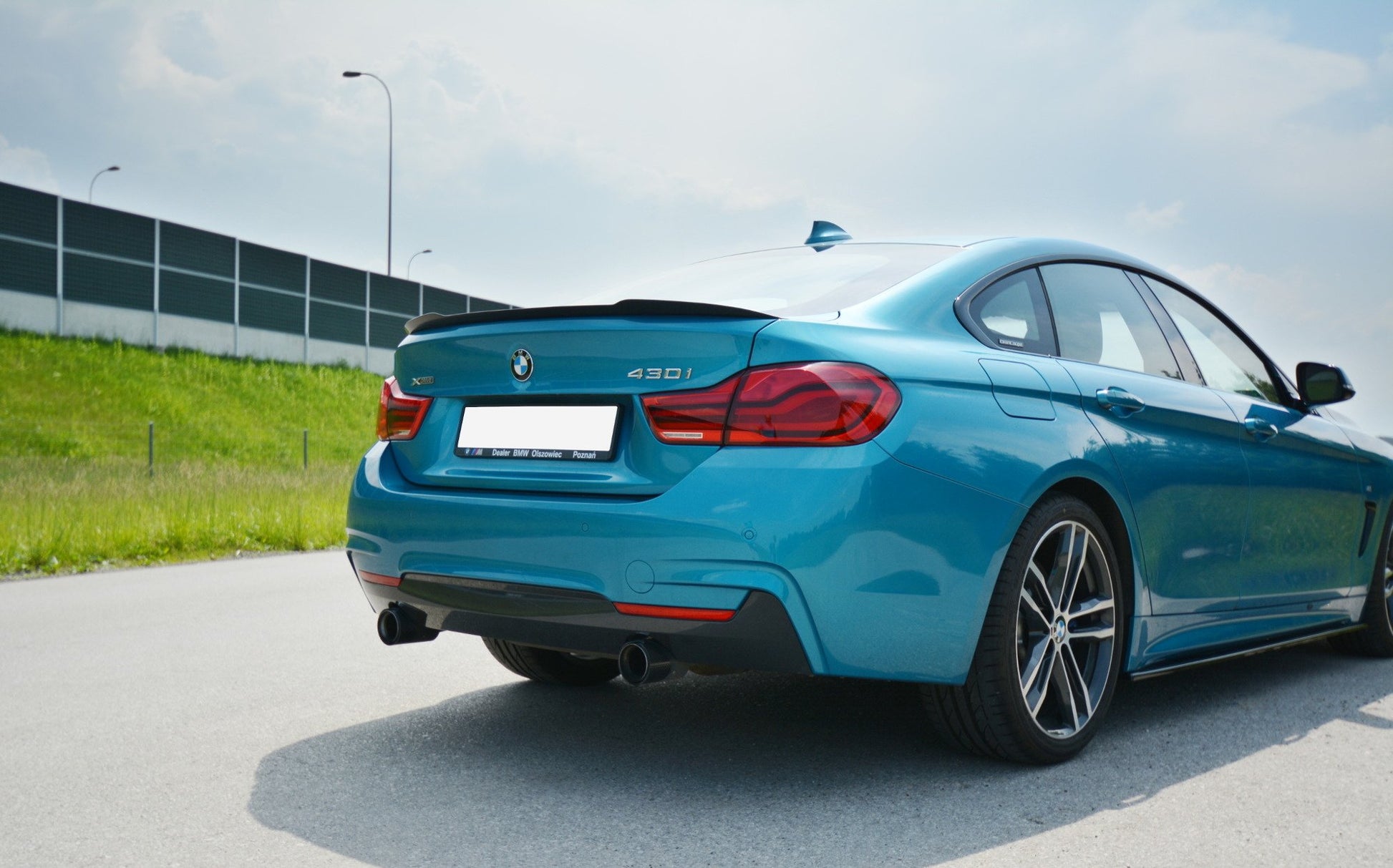 Spoiler CAP für BMW 4er F36 GRAN COUPÉ schwarz Hochglanz