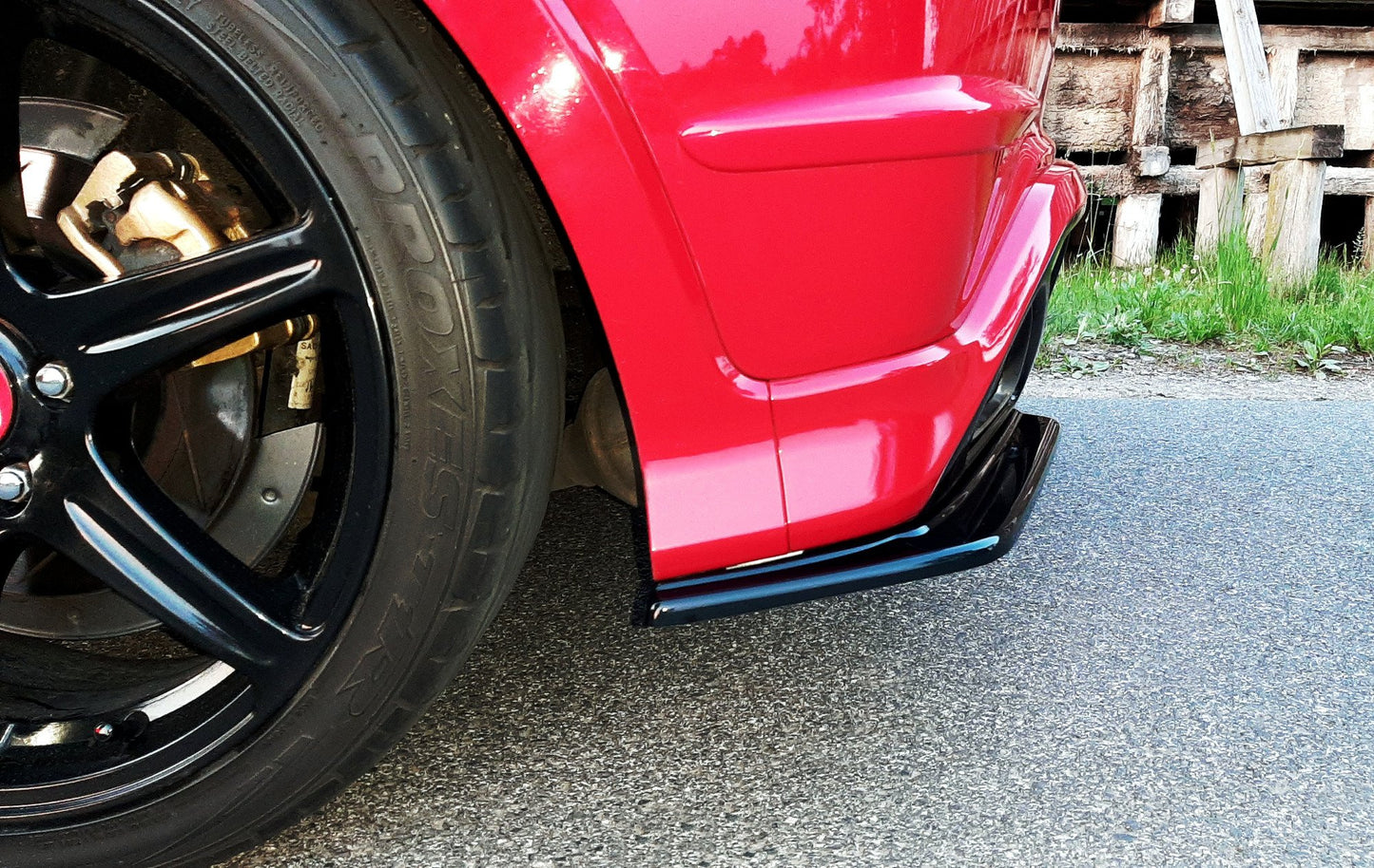 Heck Ansatz Flaps Diffusor für HONDA CIVIC VIII TYPE-R GP schwarz matt