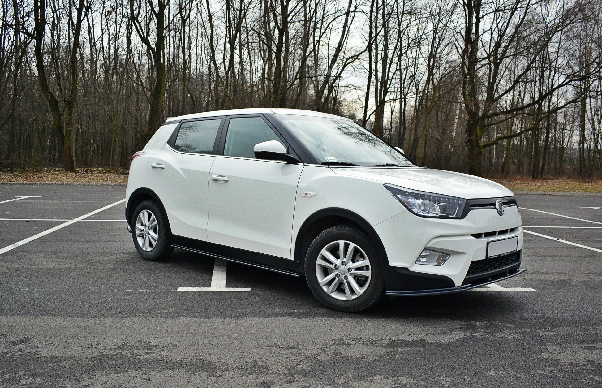 Seitenschweller Ansatz für SSANGYONG TIVOLI schwarz matt