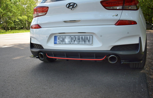 Diffusor Heck Ansatz für Hyundai I30 N Mk3 Hatchback Carbon Look
