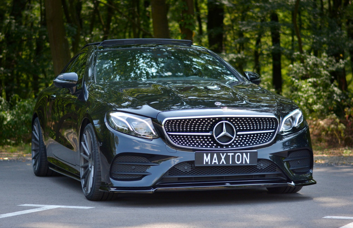 Front Ansatz V.2 für Mercedes-Benz E-Klasse W213 Coupe (C238) AMG-Line schwarz matt
