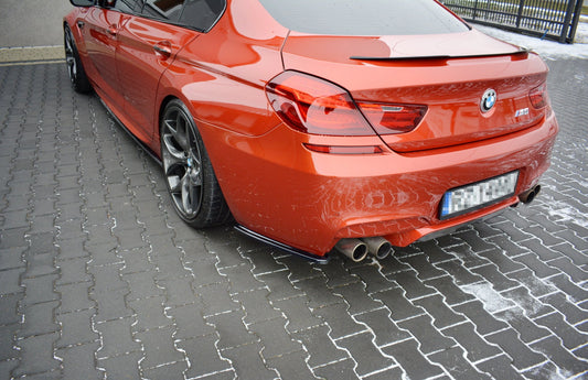 Heck Ansatz Flaps Diffusor für BMW M6 GRAN COUPÉ schwarz matt