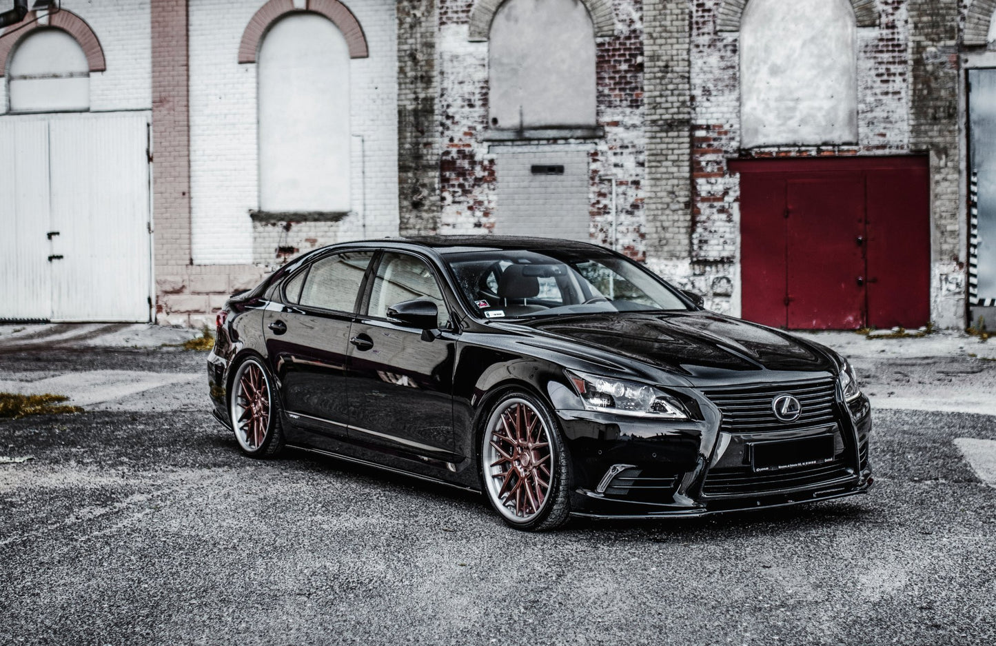 Seitenschweller Ansatz für Lexus LS Long Wheelbase Mk4 Facelift schwarz matt