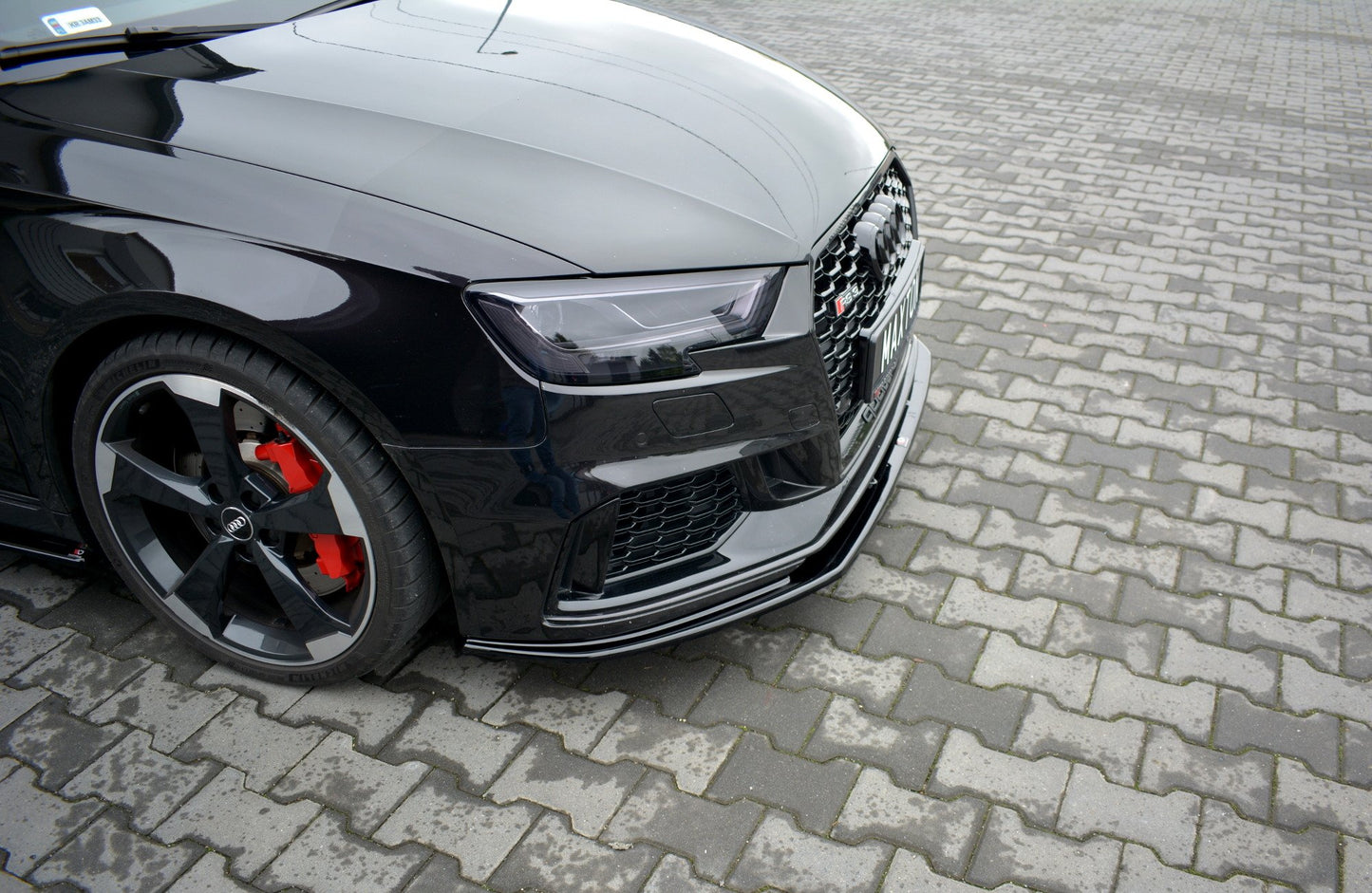 Front Ansatz V.1 für Audi RS3 8V FL Sportback schwarz matt