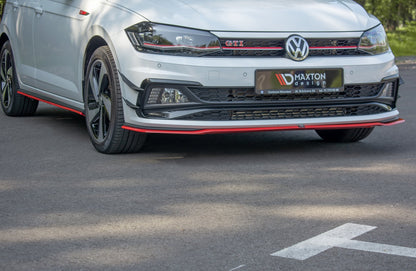 Front Ansatz V.2 für VW POLO MK6 GTI schwarz Hochglanz
