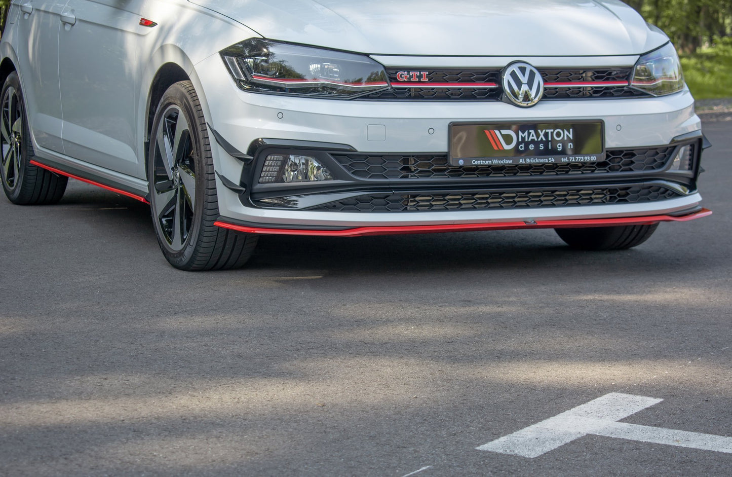 Front Ansatz V.2 für VW POLO MK6 GTI schwarz matt