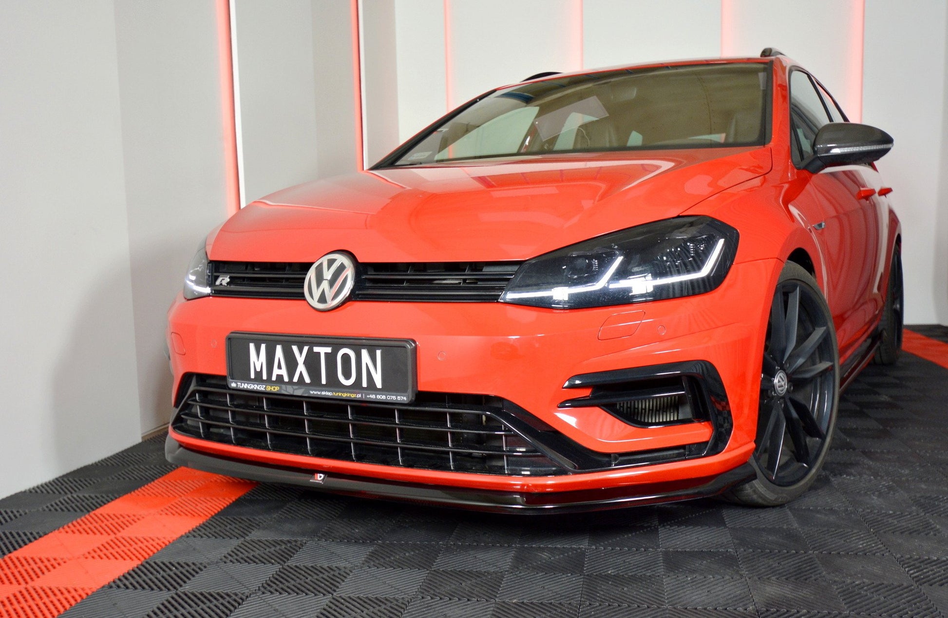 Front Ansatz V.6 für VW Golf 7 R / R-Line Facelift schwarz matt