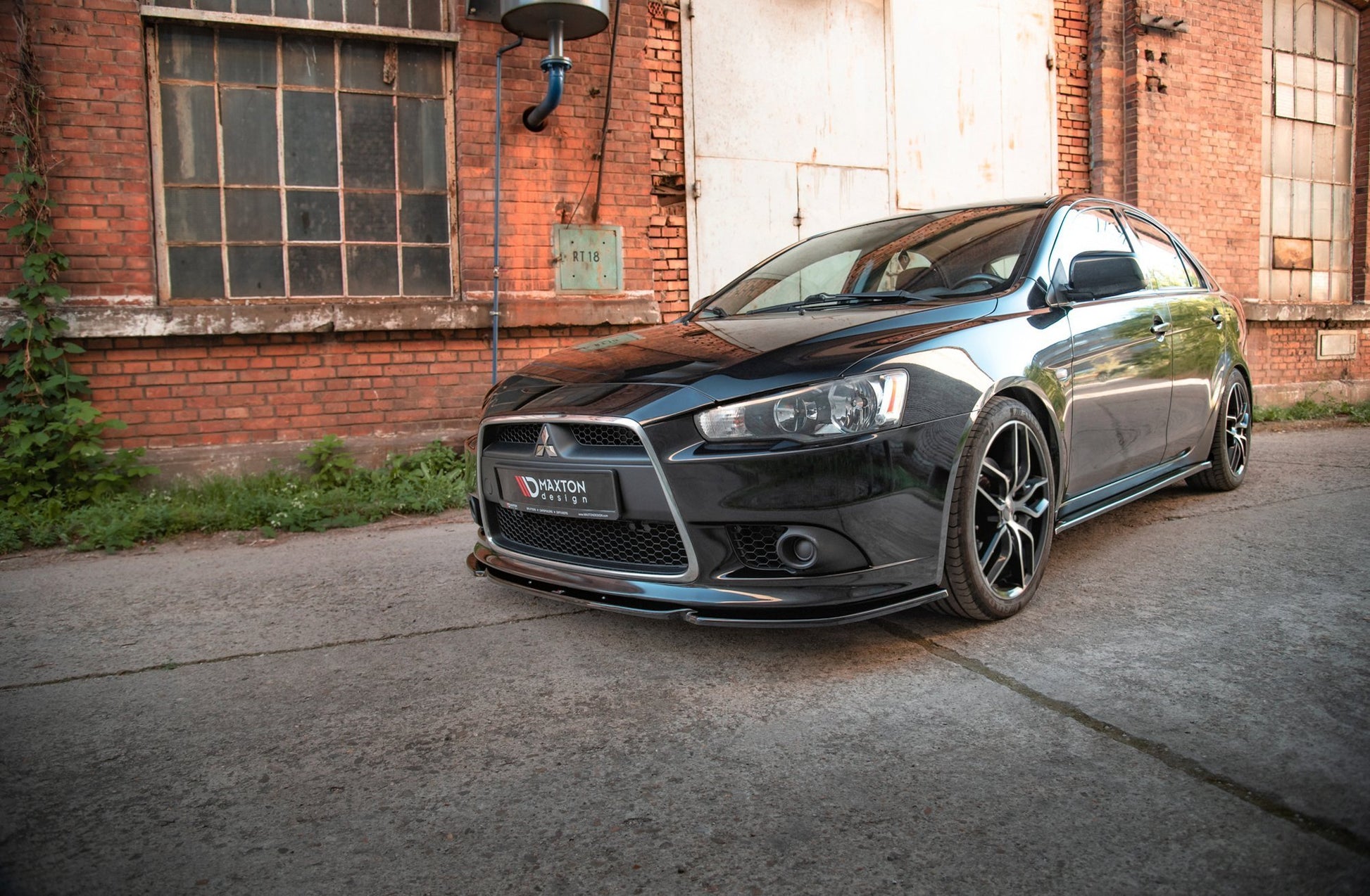 Front Ansatz für Mitsubishi Lancer Sportback Mk8 Carbon Look