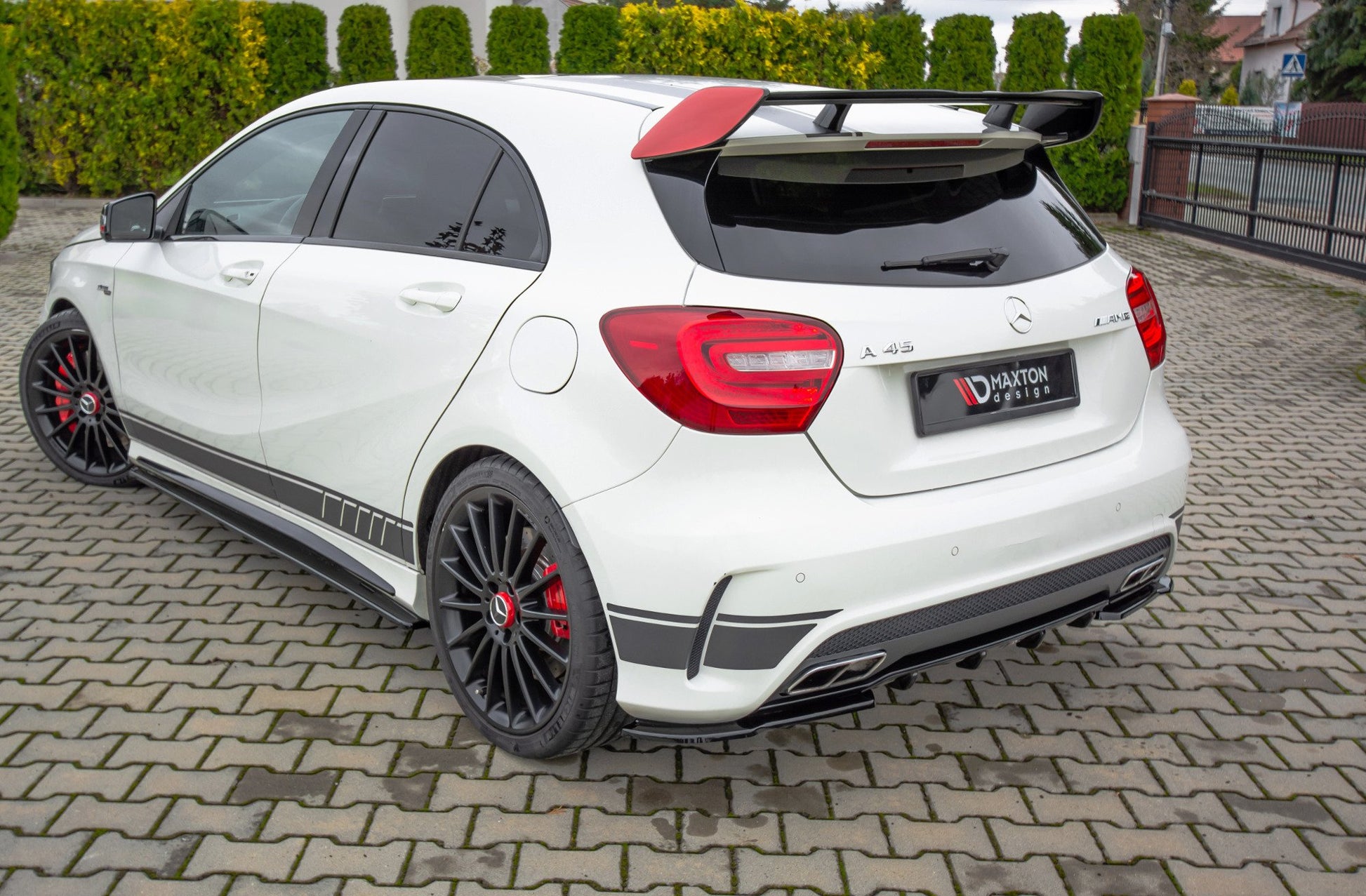 Heck Ansatz Flaps Diffusor für Mercedes A45 AMG W176 schwarz matt