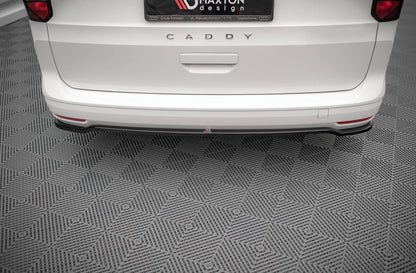 Mittlerer Diffusor Heck Ansatz für Volkswagen Caddy Mk5 Carbon Look