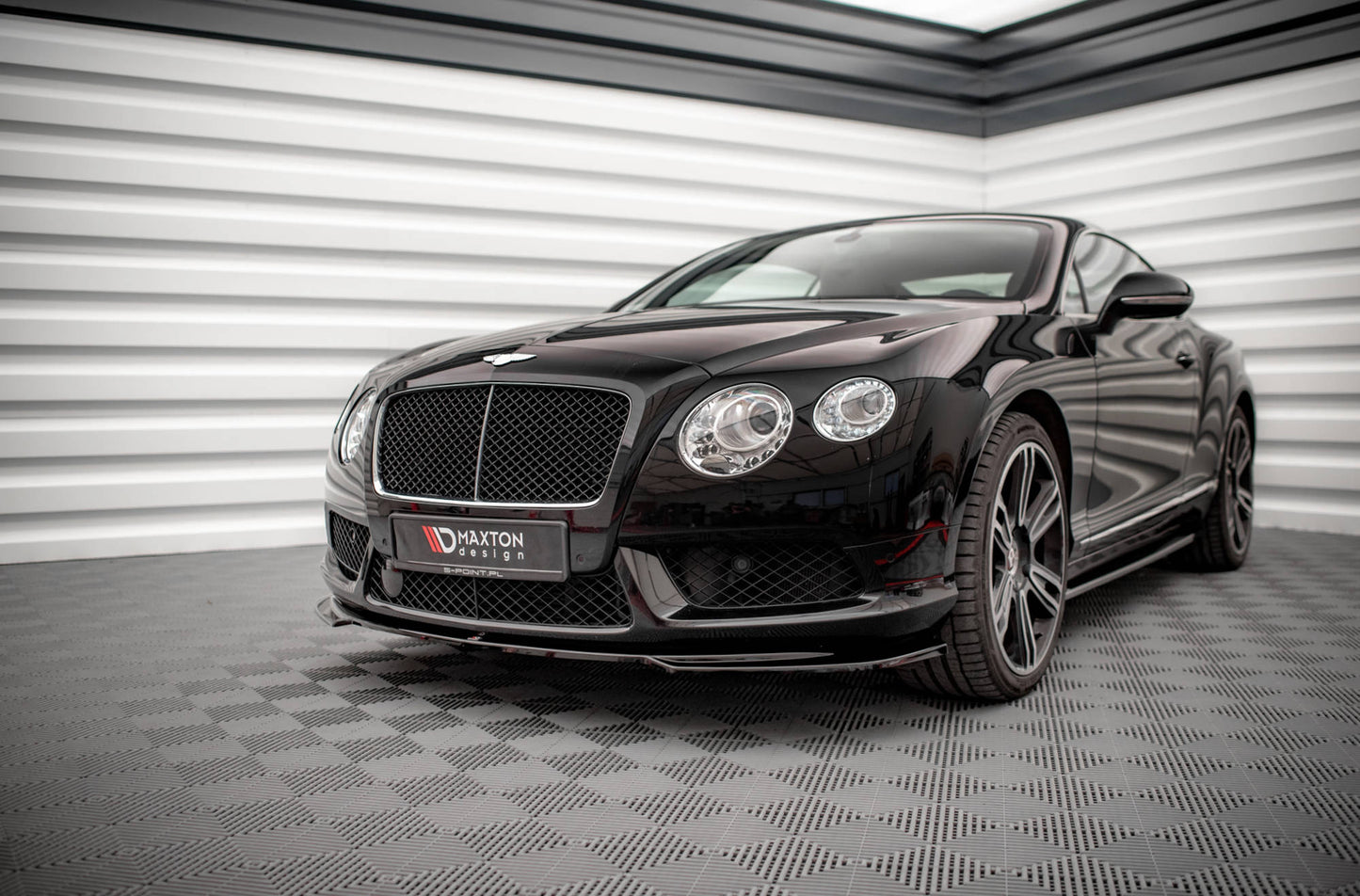 Front Ansatz V.2 für Bentley Continental GT V8 S Mk2 schwarz Hochglanz