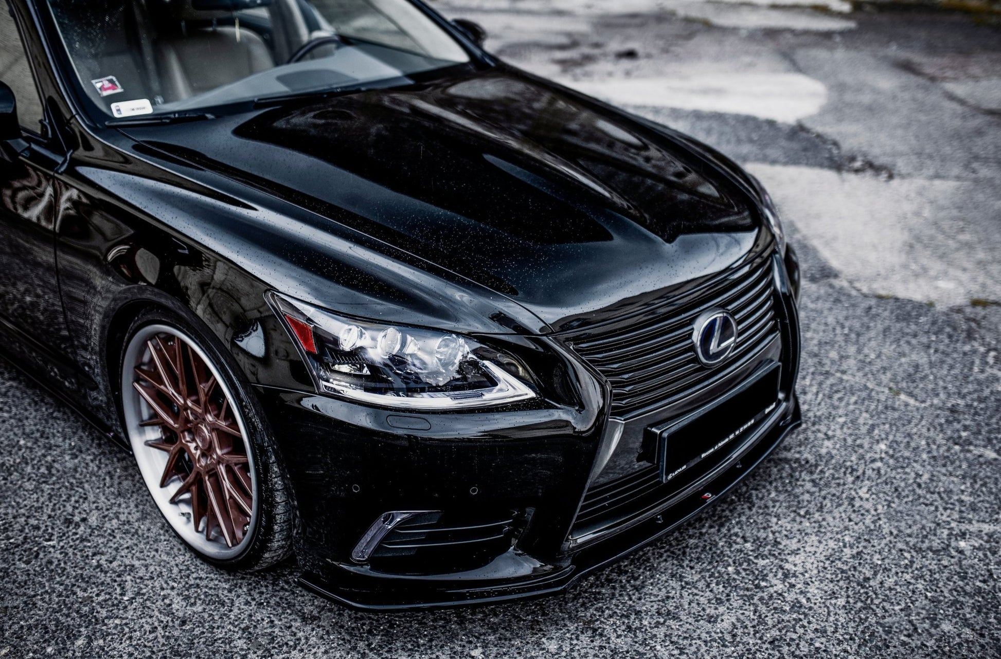 Front Ansatz für Lexus LS Mk4 Facelift schwarz matt