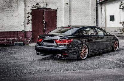 Mittlerer Diffusor Heck Ansatz für Lexus LS Mk4 Facelift schwarz matt