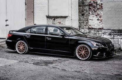 Seitenschweller Ansatz für Lexus LS Long Wheelbase Mk4 Facelift schwarz matt