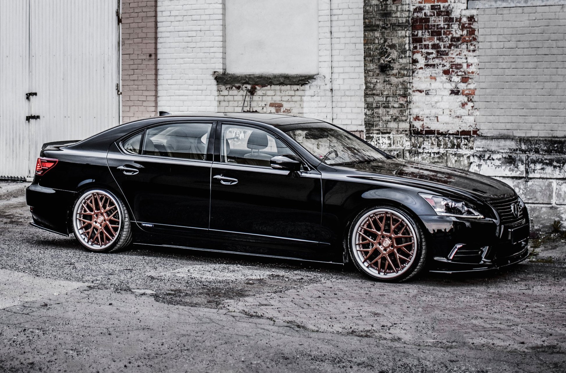 Seitenschweller Ansatz für Lexus LS Long Wheelbase Mk4 Facelift Carbon Look