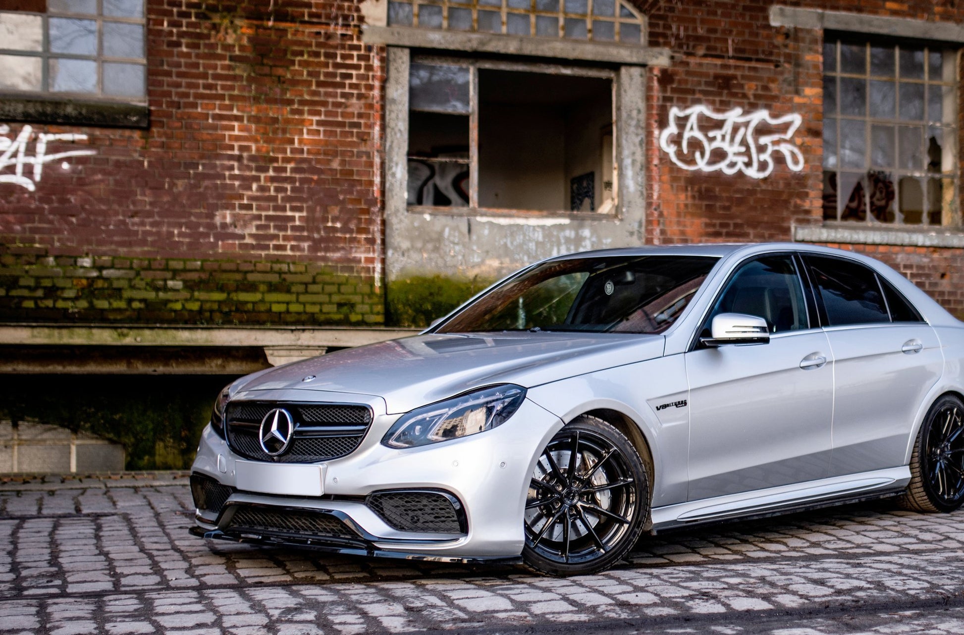 Seitenschweller Ansatz für Mercedes-Benz E63 AMG / AMG-Line Limousine W212 Facelift schwarz matt