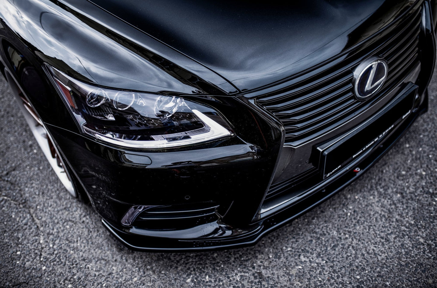 Front Ansatz für Lexus LS Mk4 Facelift schwarz matt