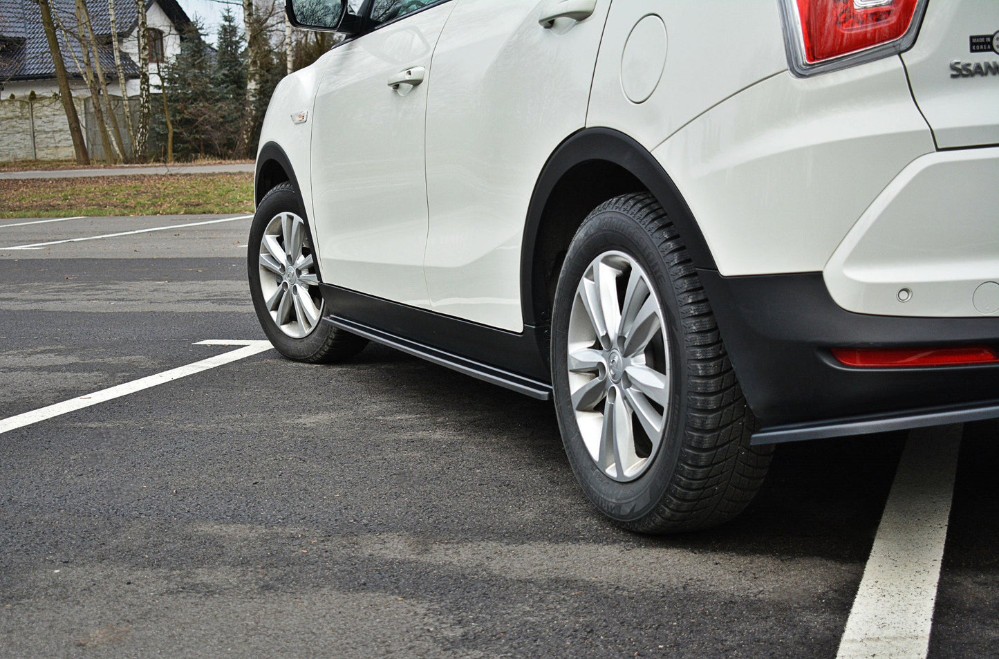 Seitenschweller Ansatz für SSANGYONG TIVOLI schwarz matt