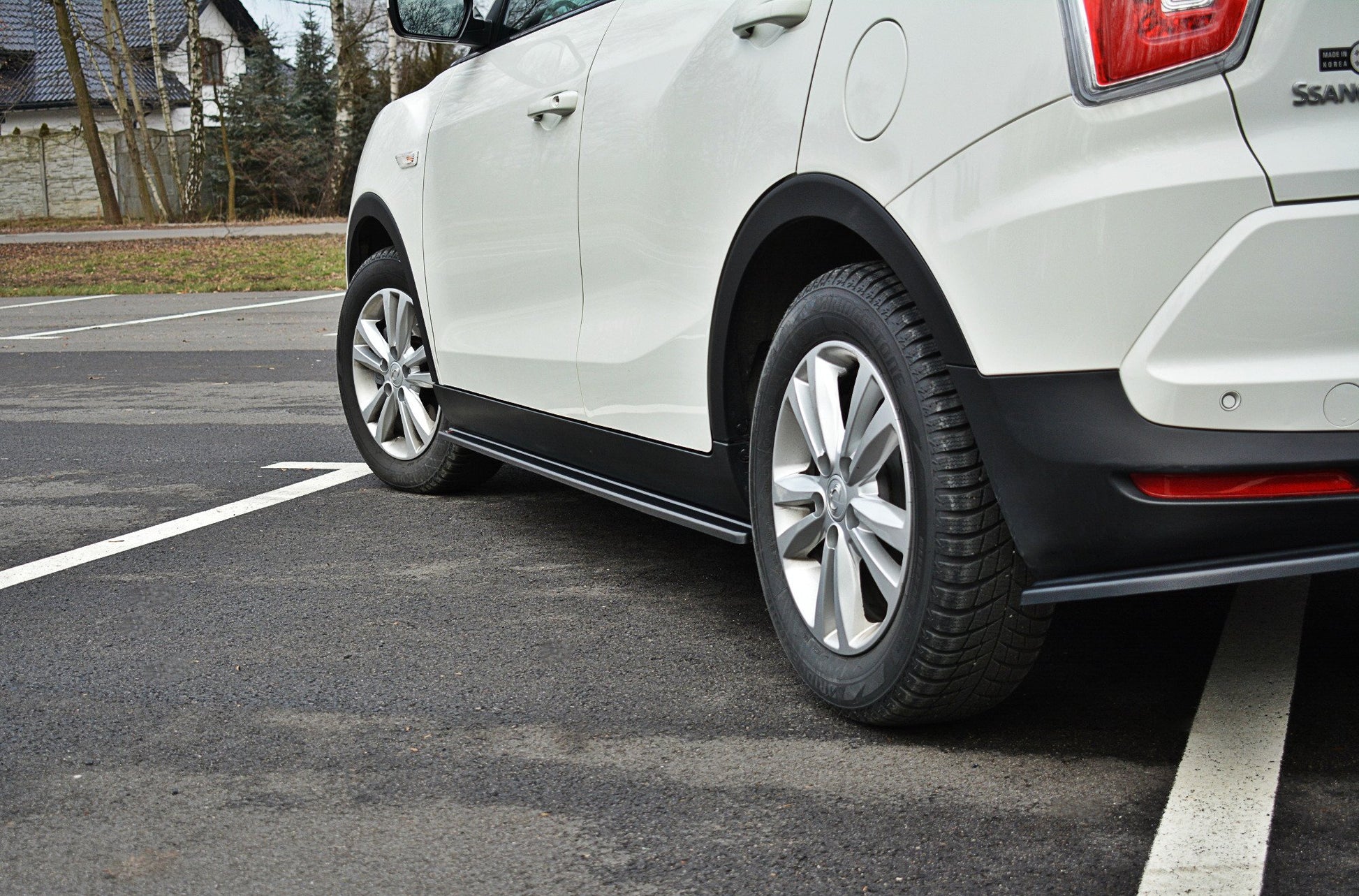 Seitenschweller Ansatz für SSANGYONG TIVOLI schwarz matt