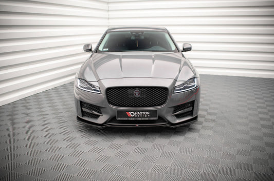 Front Ansatz V.1 für Jaguar XF R-Sport Mk2 schwarz matt