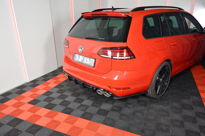 Diffusor Heck Ansatz für VW GOLF 7 R VARIANT FACELIFT  schwarz matt