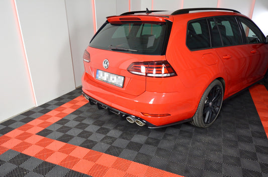 Diffusor Heck Ansatz für VW GOLF 7 R VARIANT FACELIFT  schwarz matt