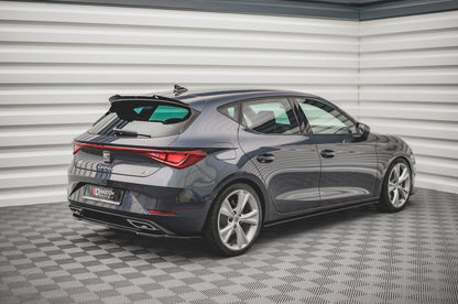 Mittlerer Diffusor Heck Ansatz für Seat Leon FR Hatchback Mk4 Carbon Look