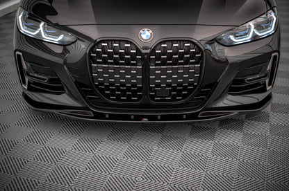 Front Ansatz V.1 für BMW 4er M-Paket G22 schwarz Hochglanz