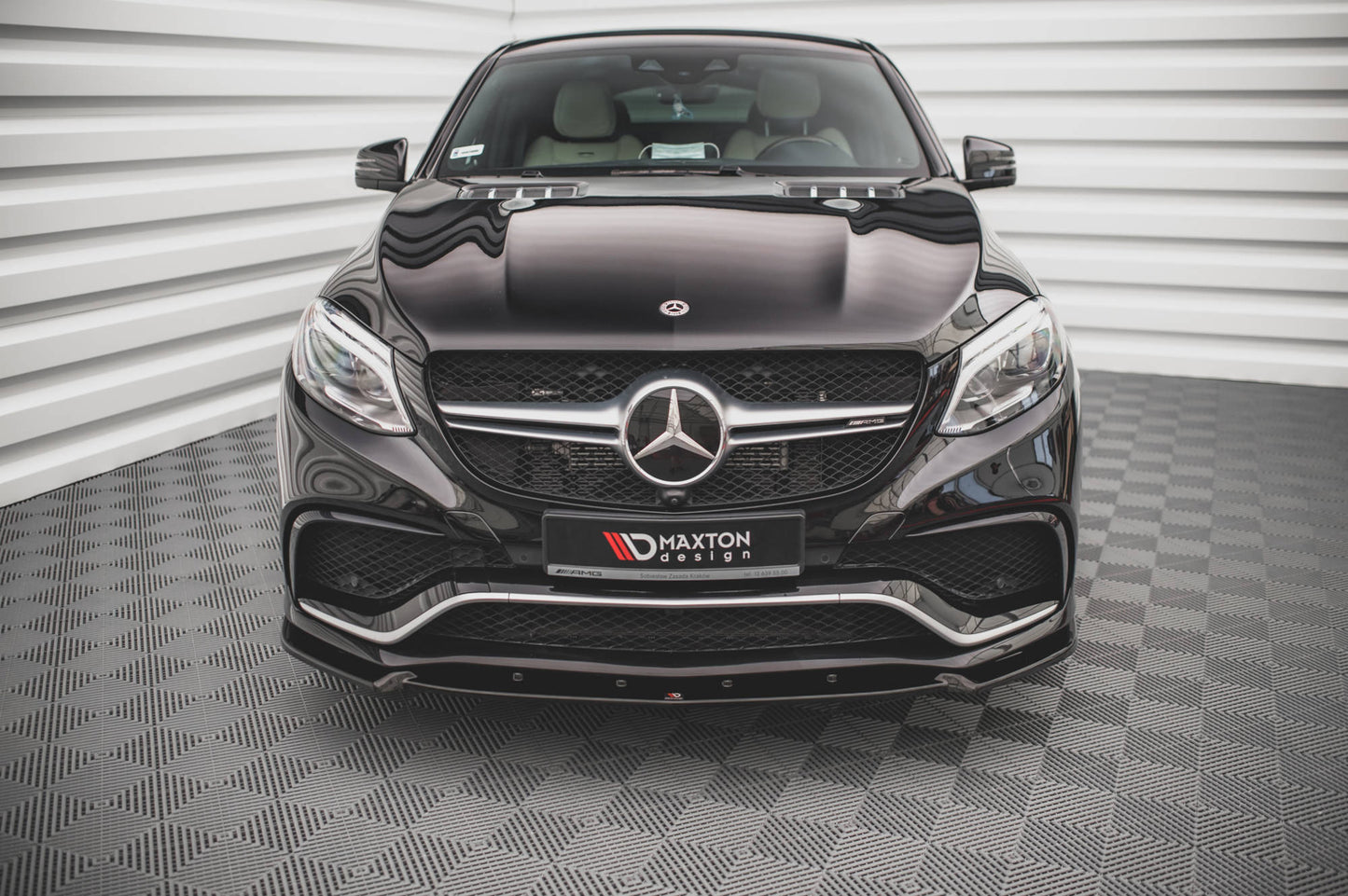 Front Ansatz V.1 für Mercedes-Benz GLE 63 AMG C292 schwarz Hochglanz