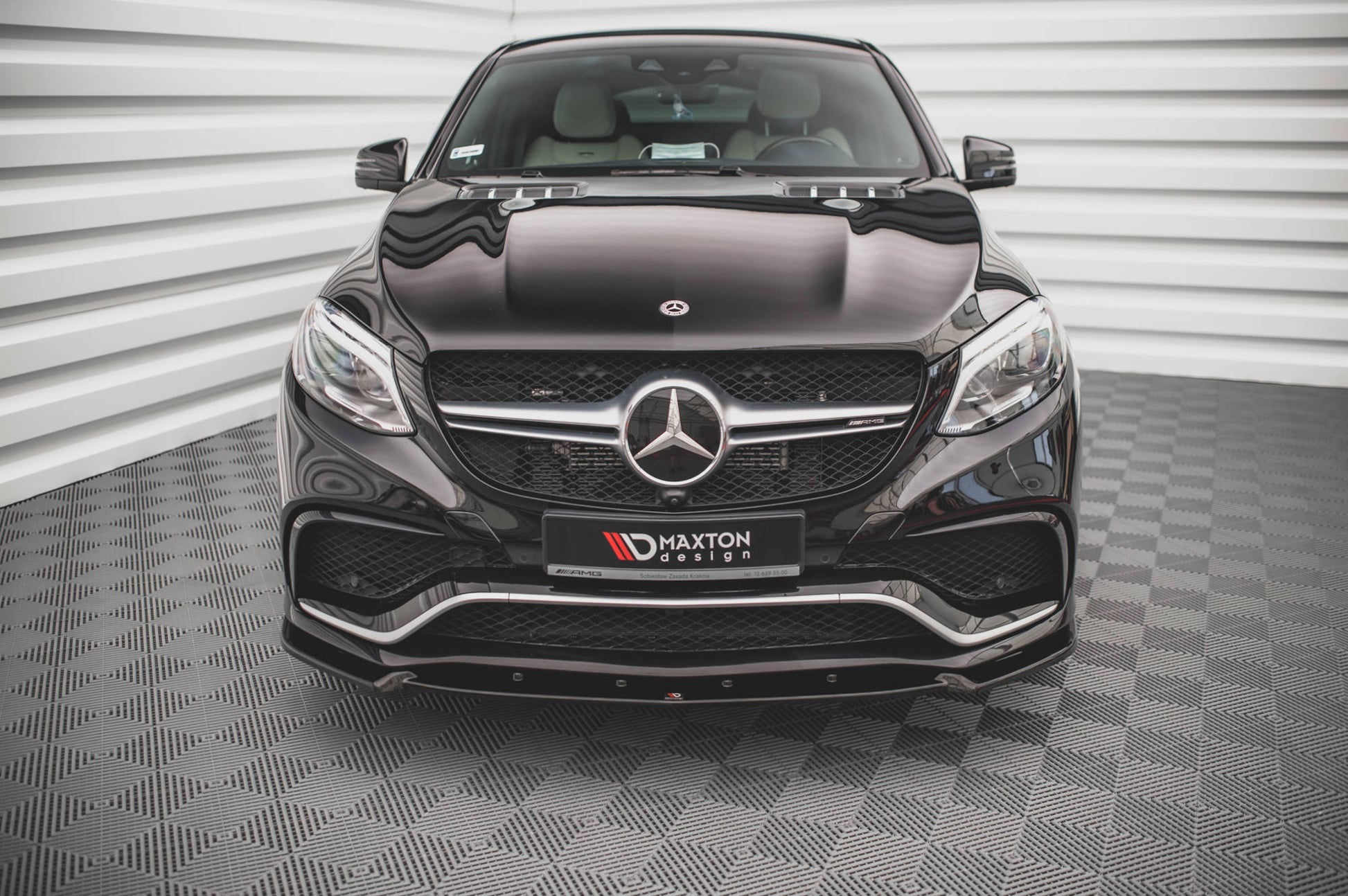 Front Ansatz V.1 für Mercedes-Benz GLE 63 AMG C292 schwarz Hochglanz