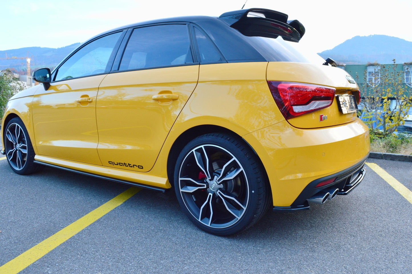 Seitenschweller Ansatz für Audi S1 8X Carbon Look