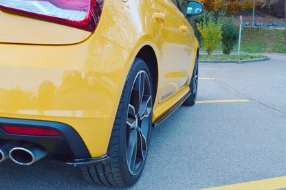 Heck Ansatz Flaps Diffusor für Audi S1 8X schwarz matt